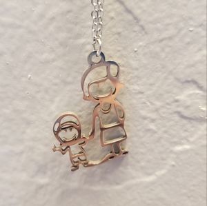 Mother and Child pendant necklace